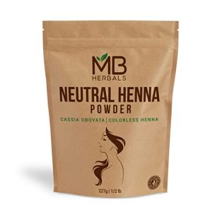 MB Herbals Neutral Henna Powder – Natural Hair Conditioner for All Hair Types – 8 oz Colorless Formula – Moisturizes and