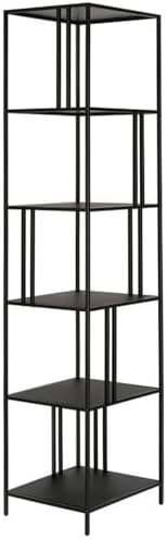 Henn&Hart 18" Wide Rectangular Bookcase | Blackened Bronze | Modern Home Office & Living Room Furniture | Stylish Storag