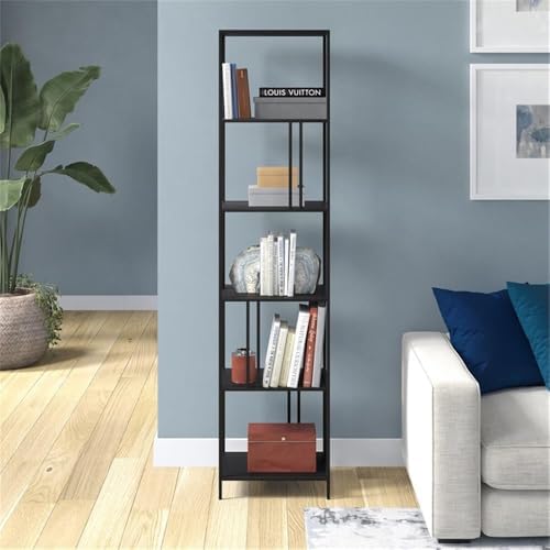 Henn&Hart 18" Wide Rectangular Bookcase | Blackened Bronze | Modern Home Office & Living Room Furniture | Stylish Storag
